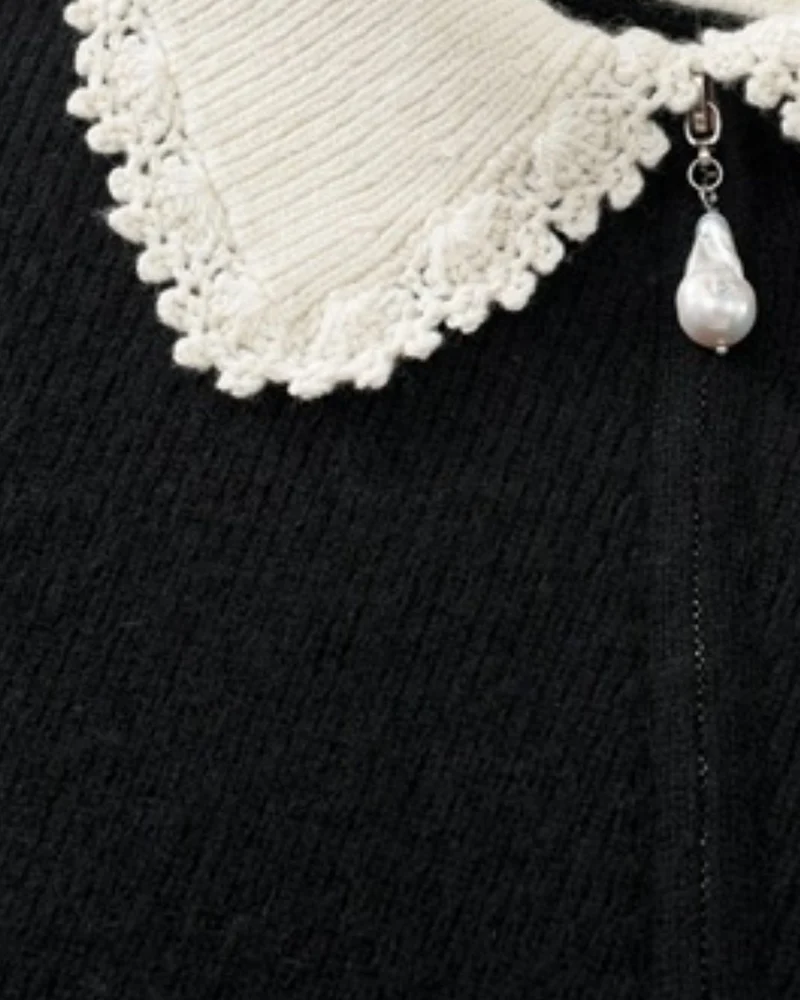 Cashmere Sweater Jacket Baroque Pearl