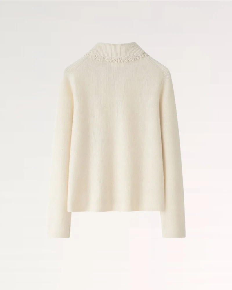 Cashmere Sweater Jacket Baroque Pearl