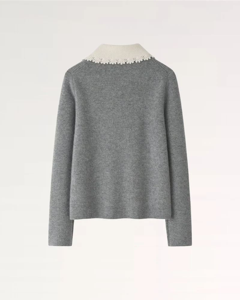Cashmere Sweater Jacket Baroque Pearl