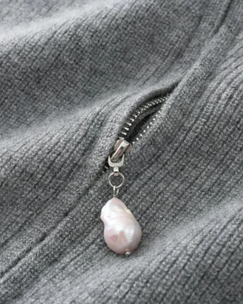 Cashmere Sweater Jacket Baroque Pearl
