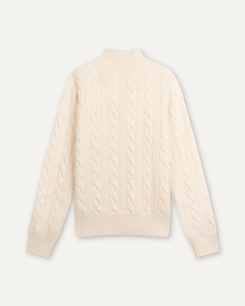 Cashmere Sweater Zipper Turtleneck