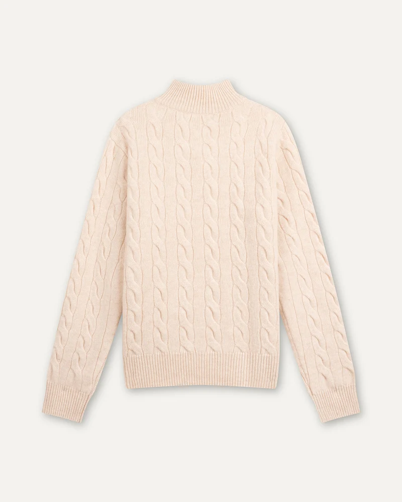 Cashmere Sweater Zipper Turtleneck