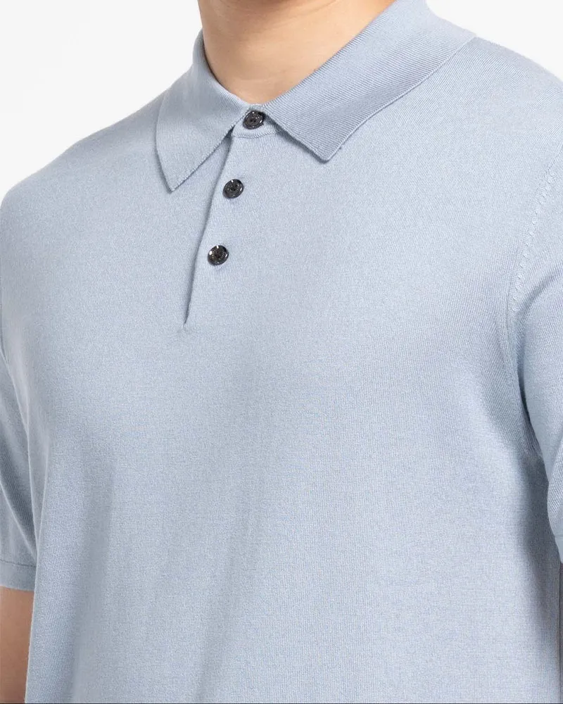 Mulberry Silk Cashmere Polo short-sleeved