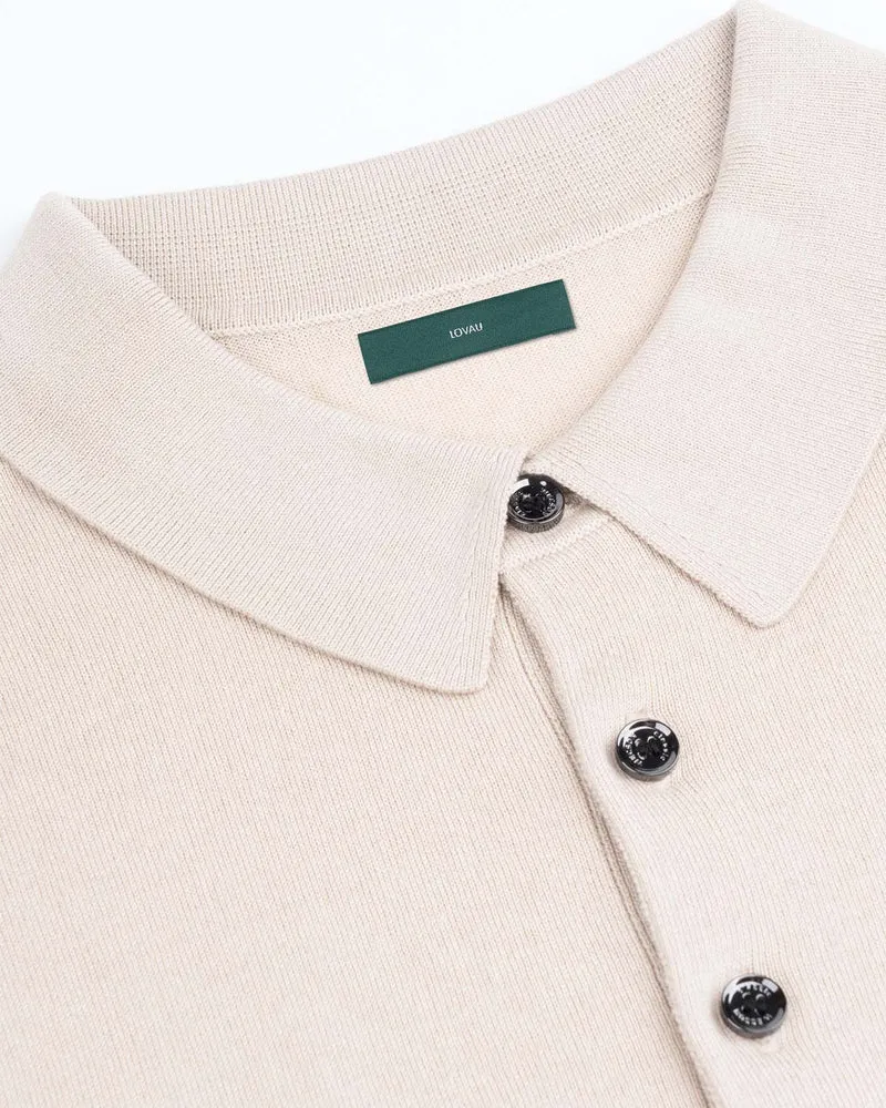 Mulberry Silk Cashmere Polo short-sleeved