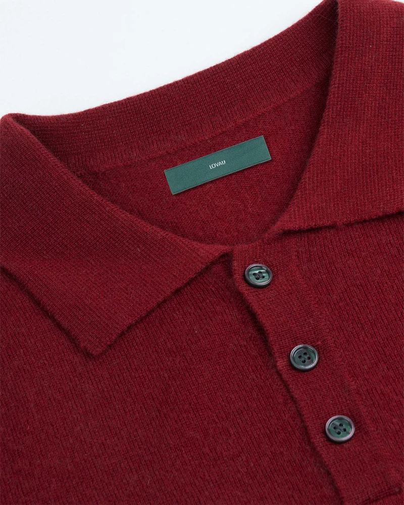 Fine Cashmere Polo Long Sleeve