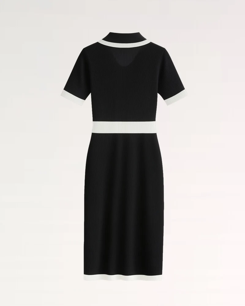 Old Money Ice Silk Dress Short Sleeve