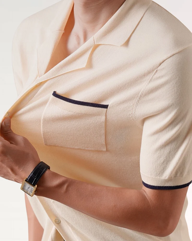 Cuban Collar Shirt Light Cotton Breathable