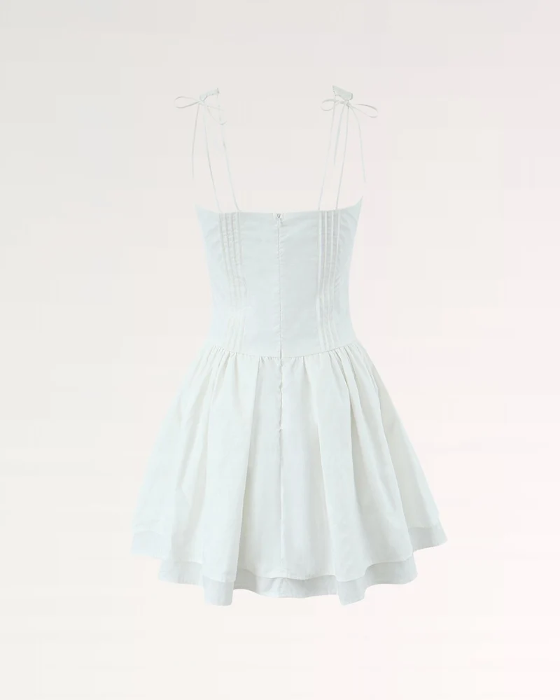 Yellow Mini Suspender Dress