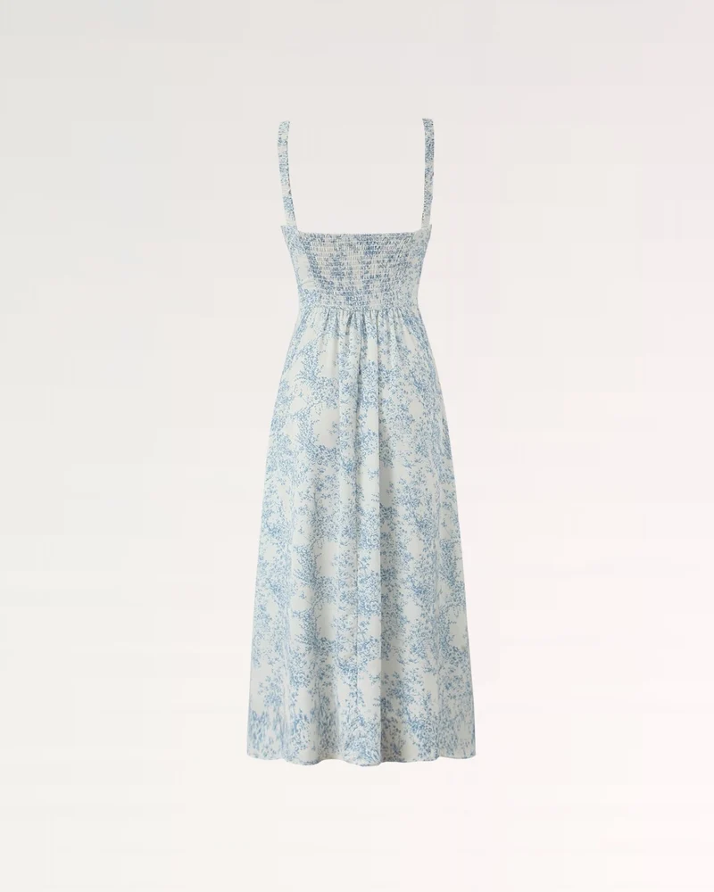 Garden Dream Blue White Dress