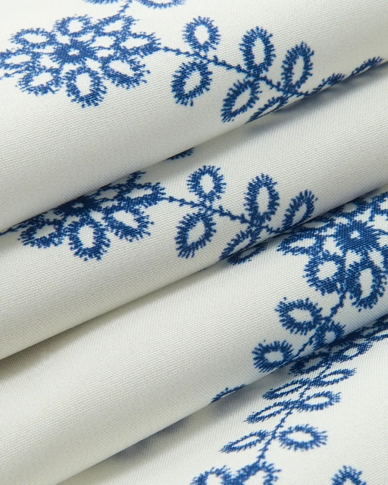 Blue Printed Sleeveless Skirt Back Set