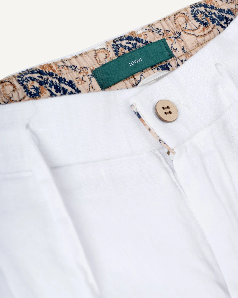Ibiza Vice Linen Trousers Limited Edition White