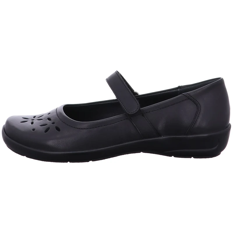 Semler Slipper Flora schwarz