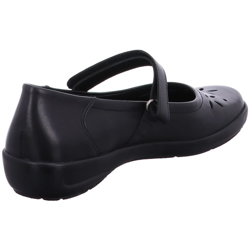 Semler Slipper Flora schwarz