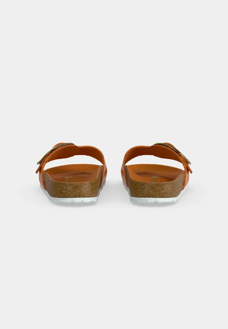 Madrid Big Buckle Natural Leather Patent Narrow high-shine kurkuma
