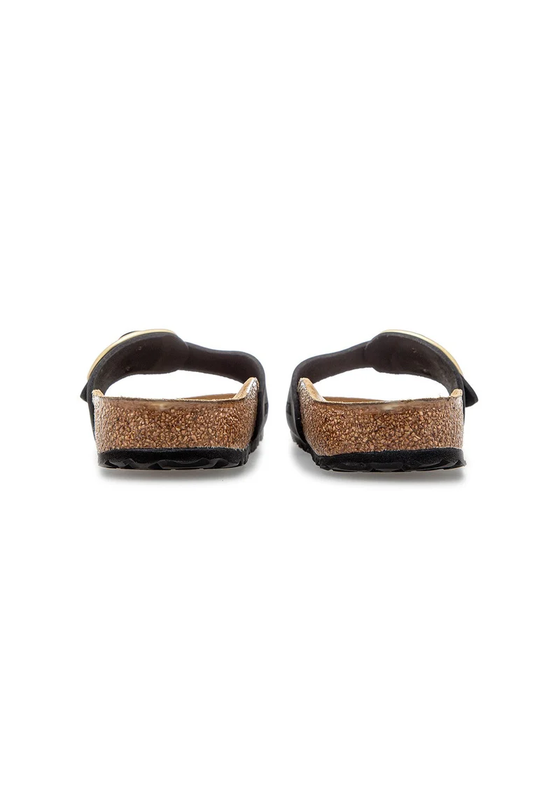 Madrid Big Buckle Nubuk Leather black
