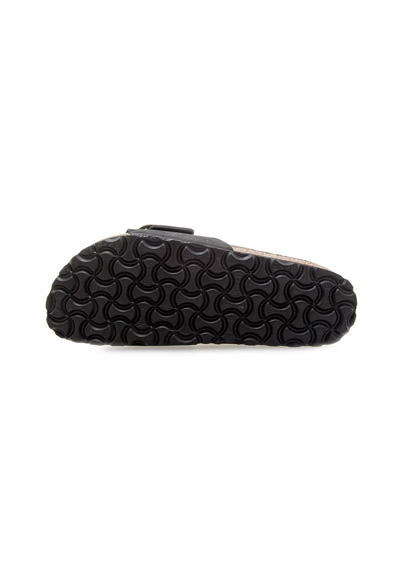 Madrid Big Buckle Nubuk Leather black