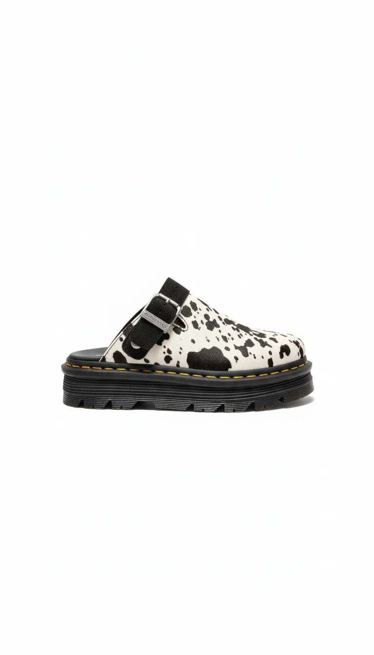 Zebzag Mule Print Hair On cream+black dalmatian