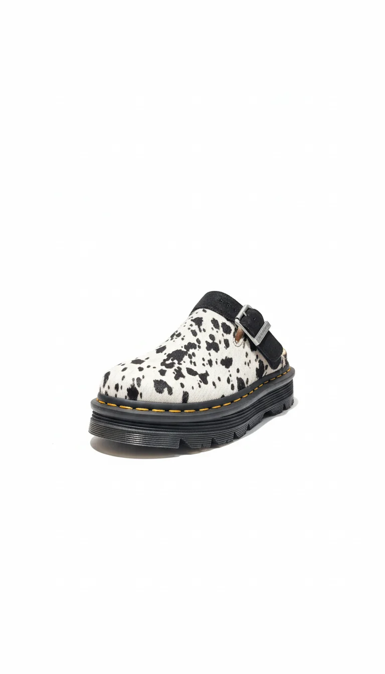 Zebzag Mule Print Hair On cream+black dalmatian
