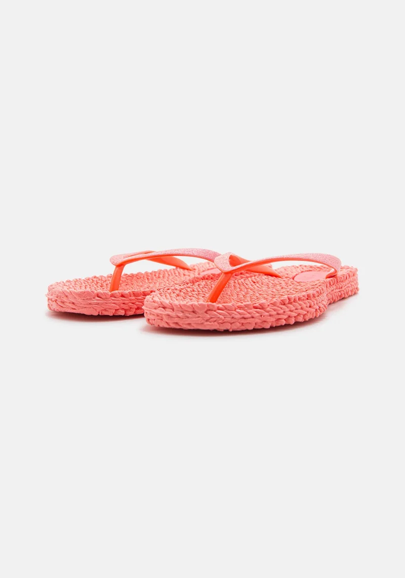 Flip Flop with Glitter indian red