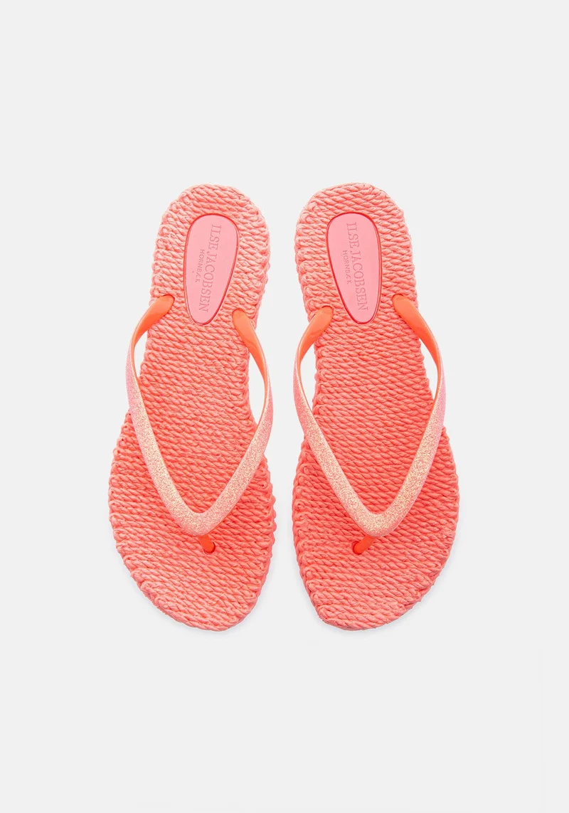 Flip Flop with Glitter indian red