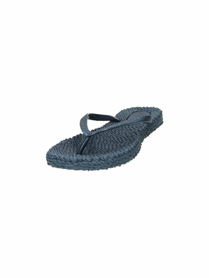 Flip Flop with Glitter indigo