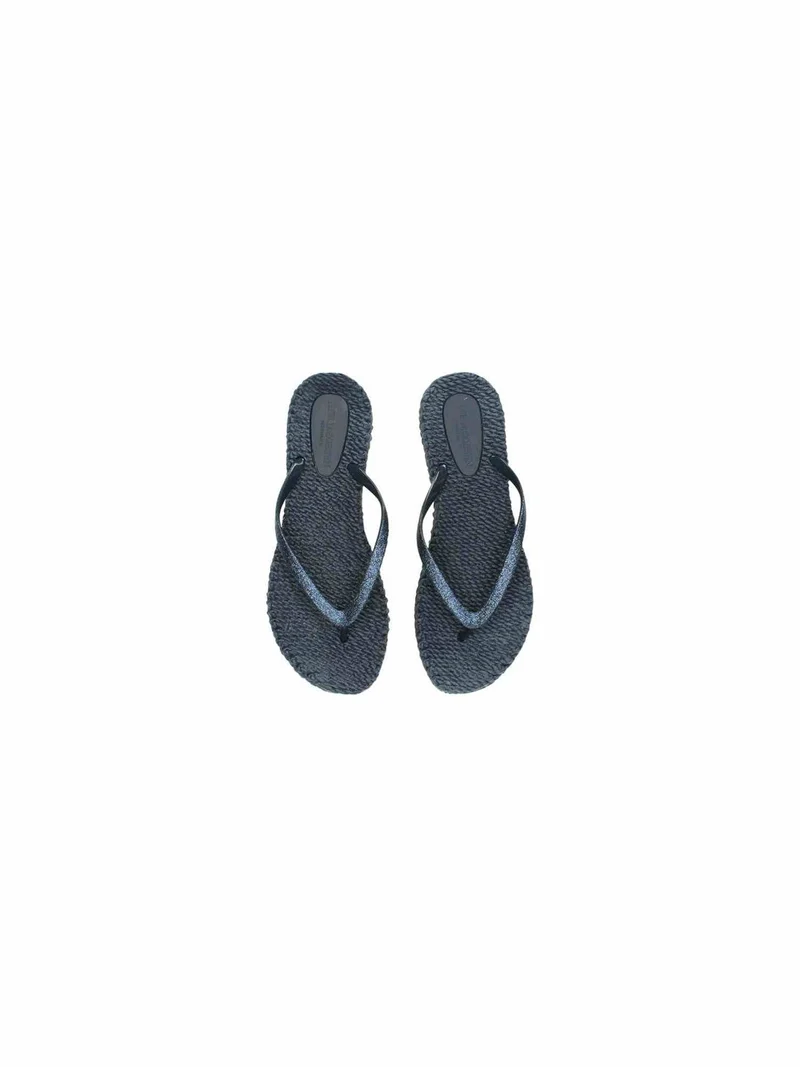 Flip Flop with Glitter indigo