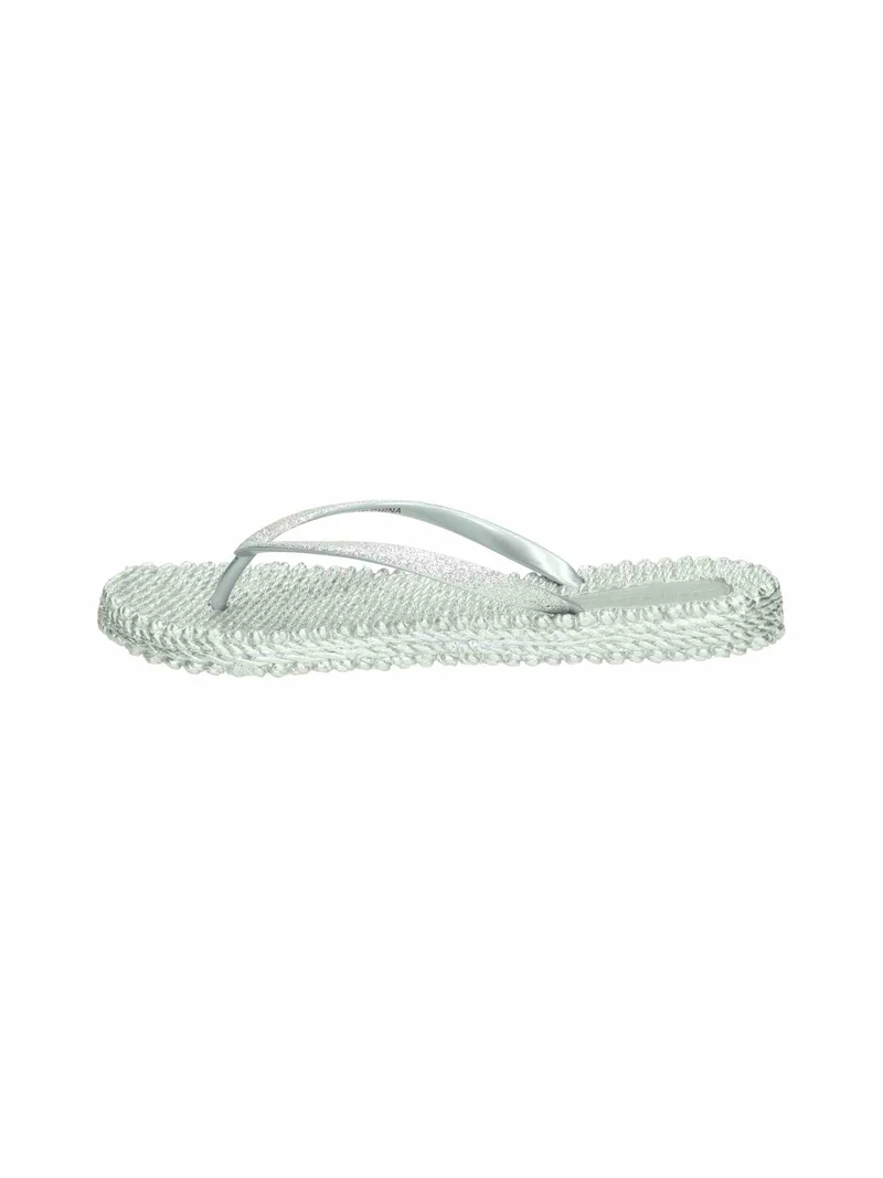 Flip Flop with Glitter silver