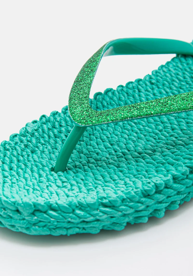 Flip Flop with Glitter north green