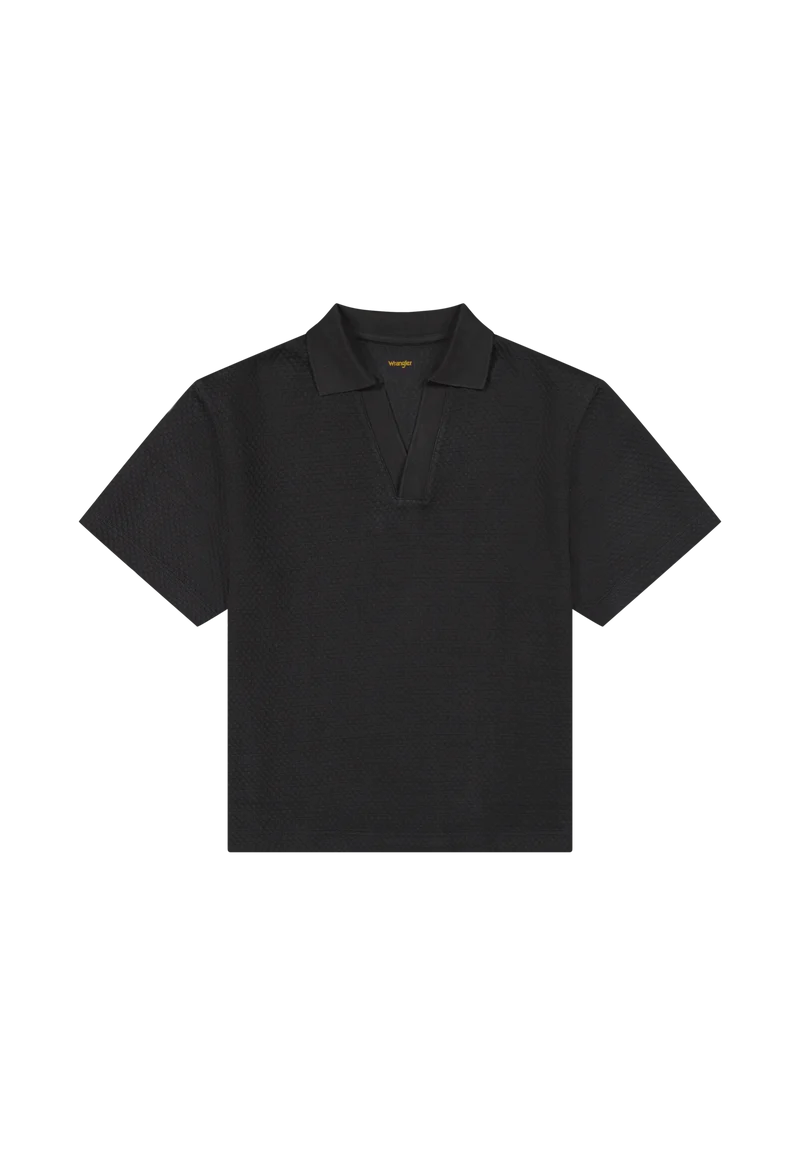 SS POLO SWEATER black