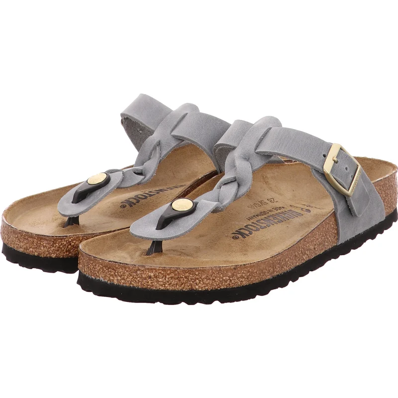 Birkenstock Pantolette Gizeh Braided grau