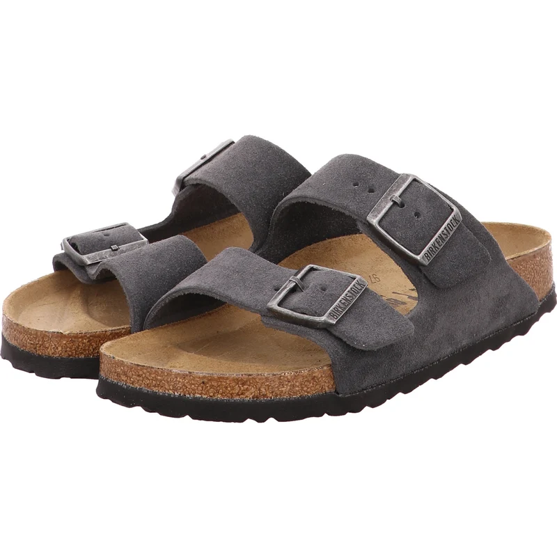 Birkenstock Pantolette Arizona LEVE Charcoal grau