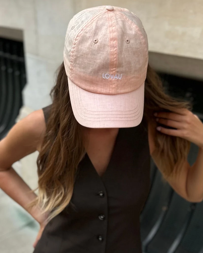 Monaco Cap x Lovau Orange Pink Linen