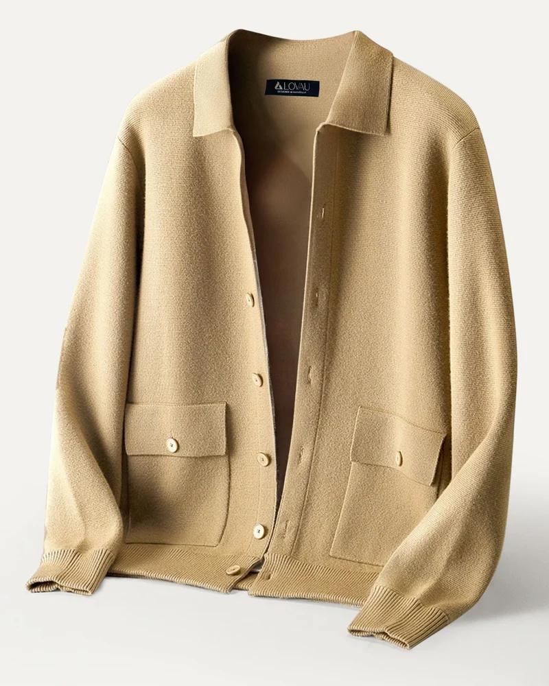 Retro Cardigan Jacket Cashmere & Wool Blend
