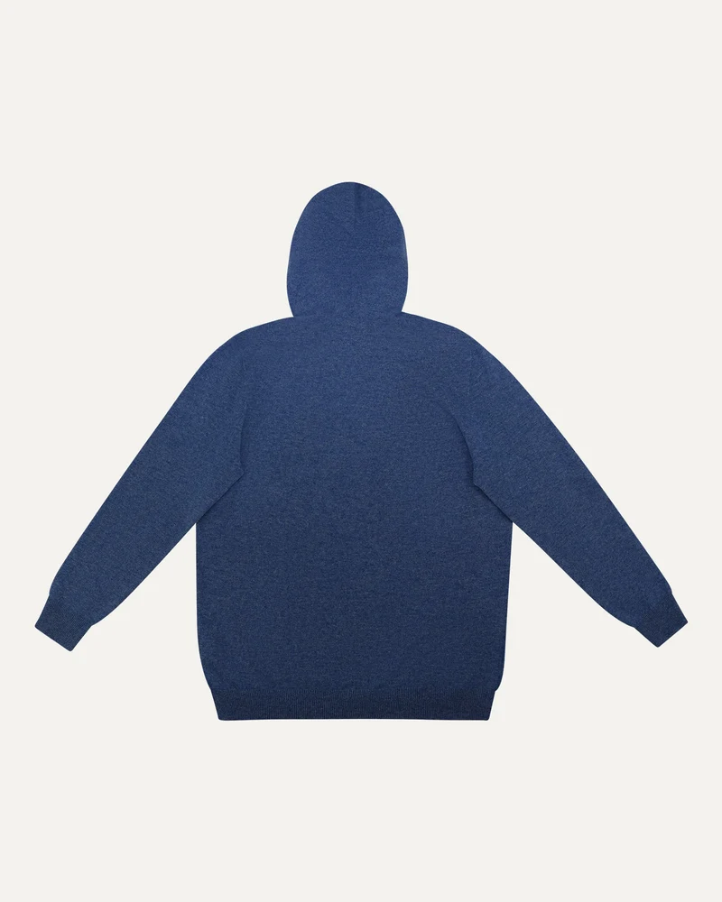 Lovau x Cashmere Hoodie - Flower Blue & White Logo