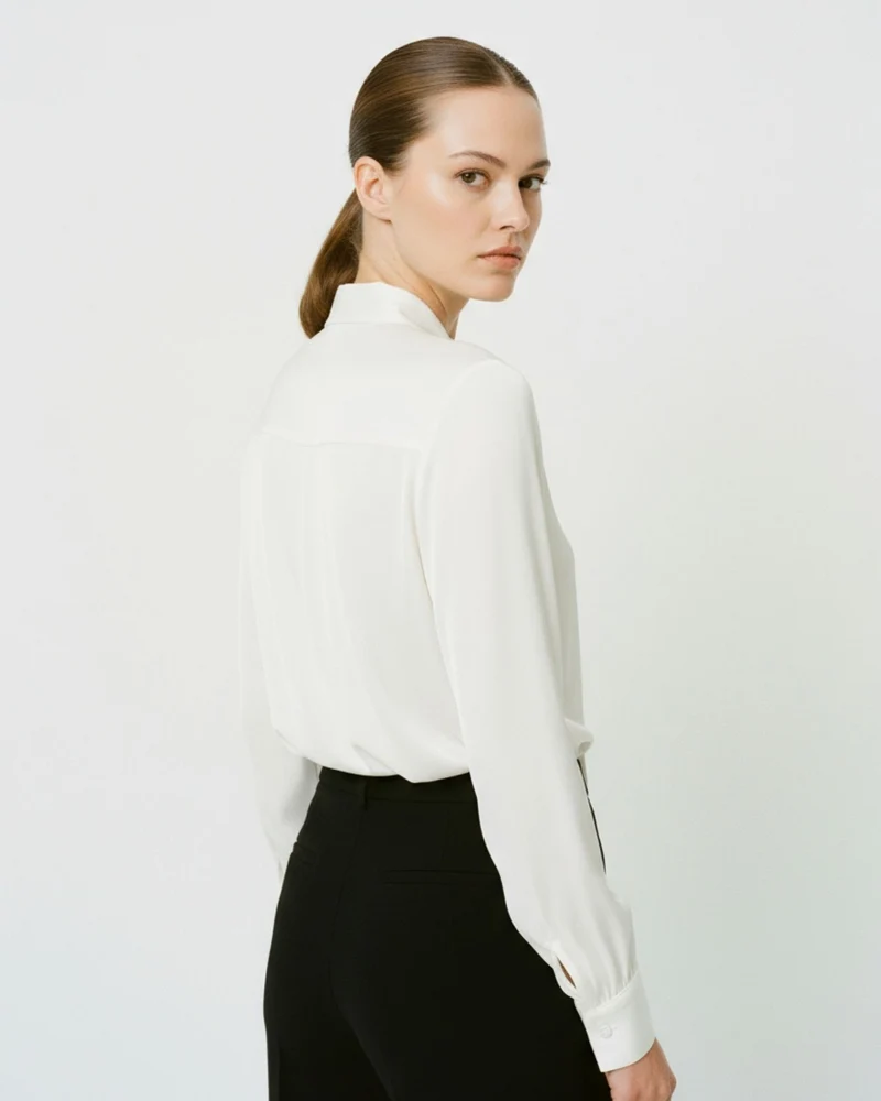 Collar Mulberry Silk Shirt