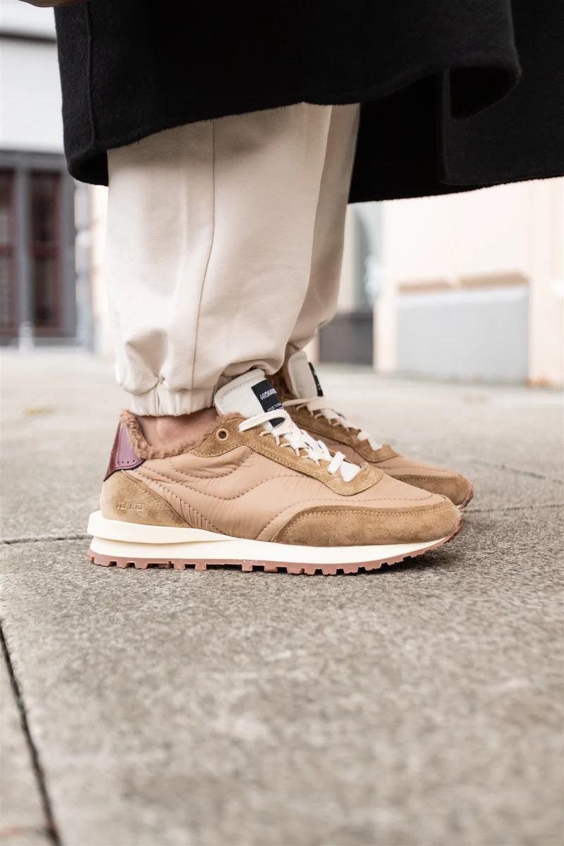 TENKEI POLAR FLEECE W light brown/burgun