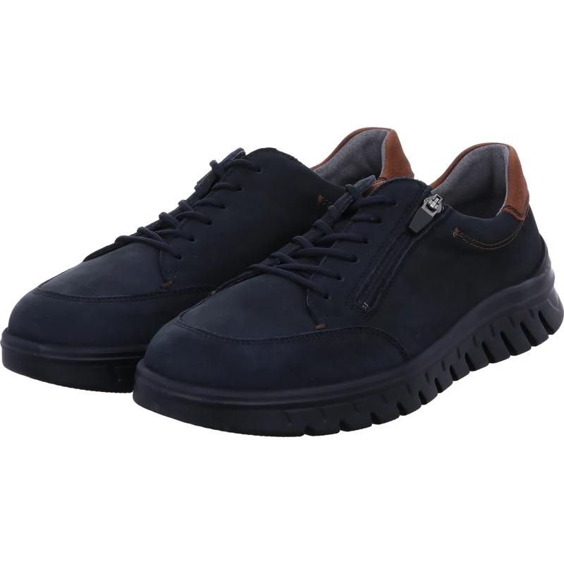 Waldläufer Schnürschuh H-Bruno bl.-kombi.