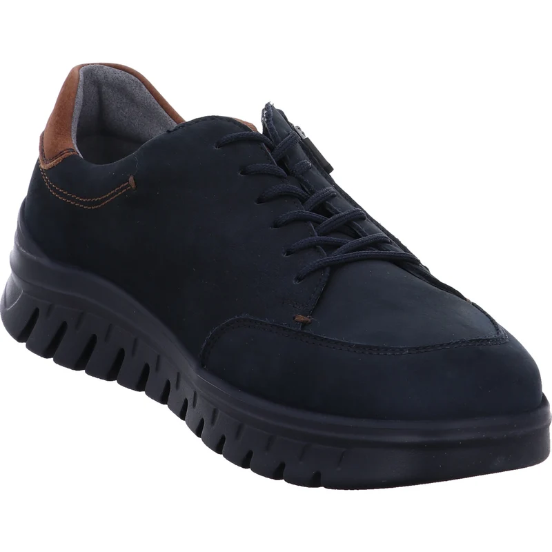 Waldläufer Schnürschuh H-Bruno bl.-kombi.