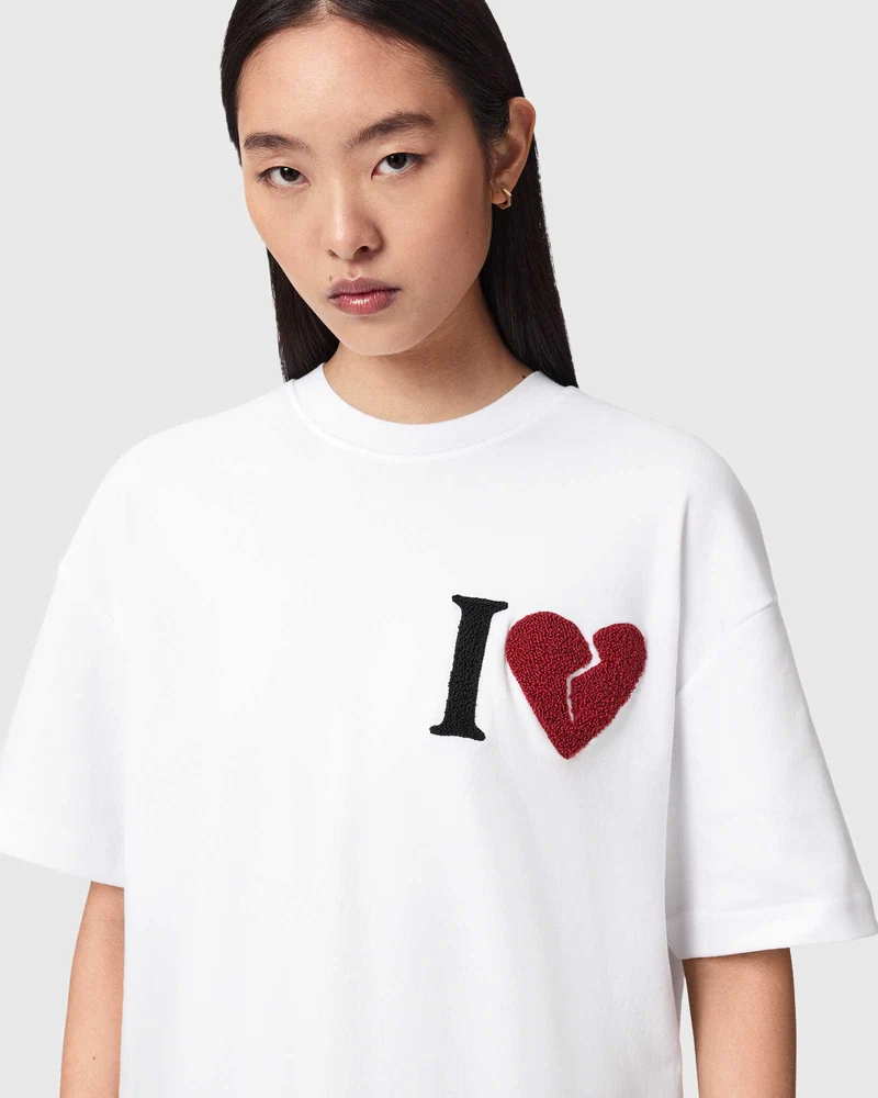 HEART ETTA TEE optic white