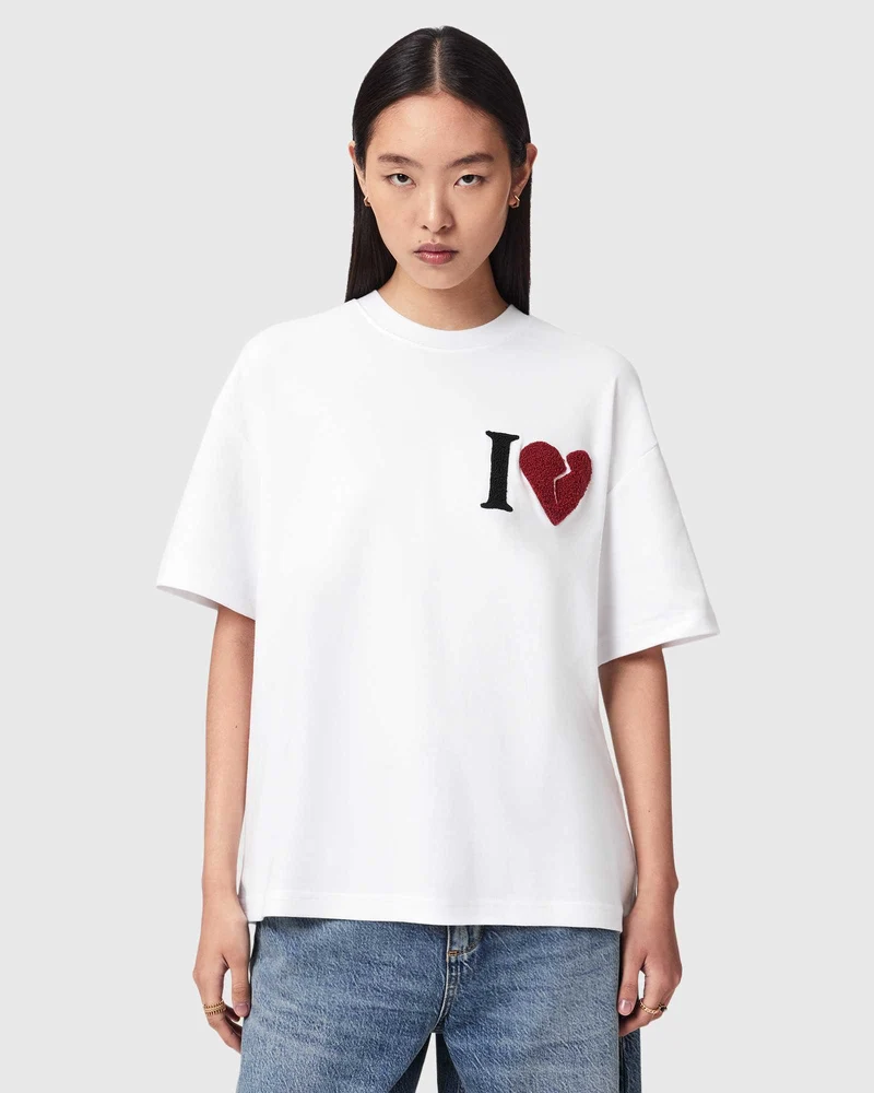 HEART ETTA TEE optic white