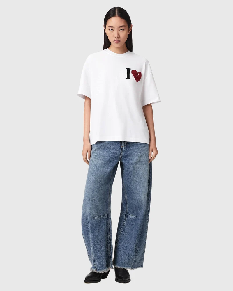 HEART ETTA TEE optic white