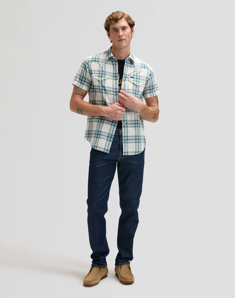 SS WESTERN SHIRT desert sage plaid