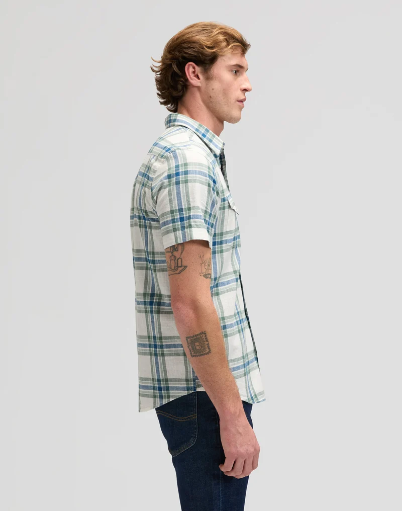 SS WESTERN SHIRT desert sage plaid
