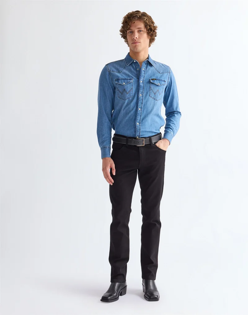 STITCHED BELT black